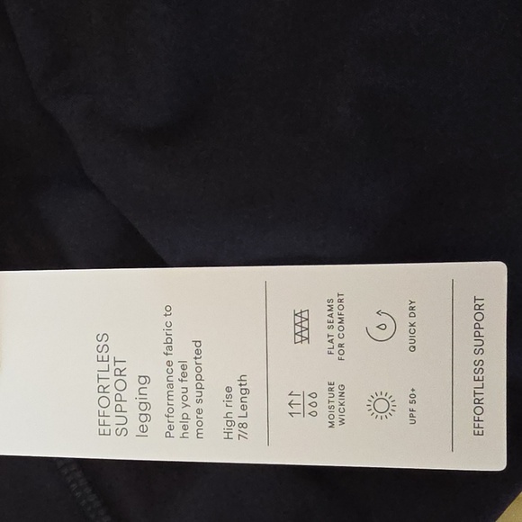 All In Motion Black Effortless Support High Rise 7/8 Legging Size Large NWT - Picture 6 of 8